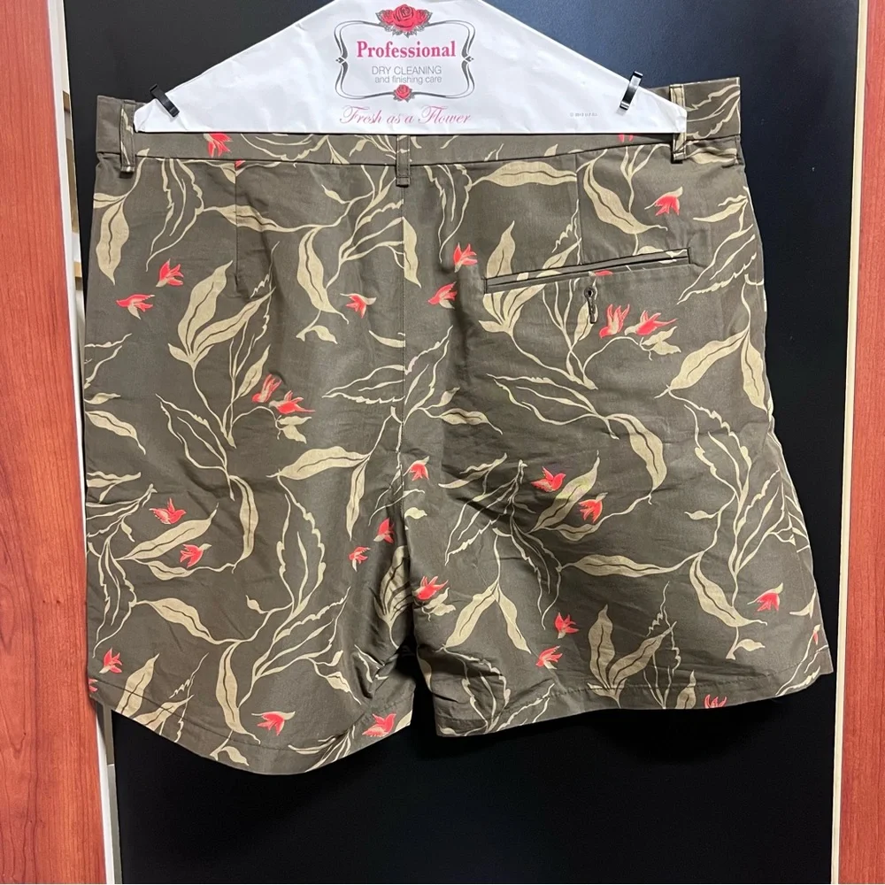 RAG & BONE Jackson Short Army Floral Men's Orange Birds Size 36 - Picture 4 of 12